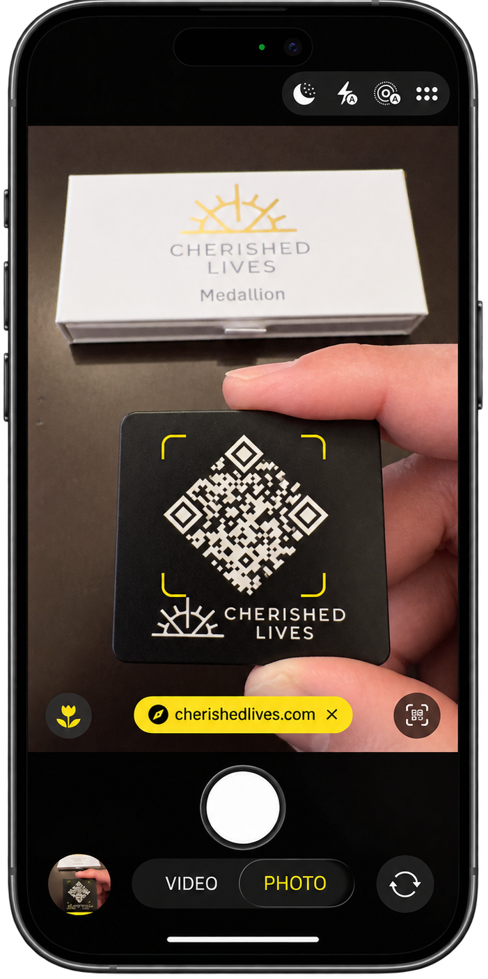 Give the customer the Cherished Lives medallion